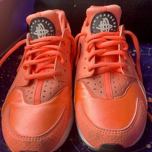 Nike Air Huarache Neon Orange Shoes- Size Womens 6